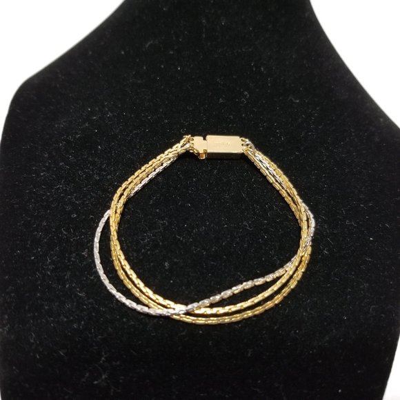 Vintage Avon Multi-Chain Silver and Gold Bracelet (J086) - Picture 7 of 12